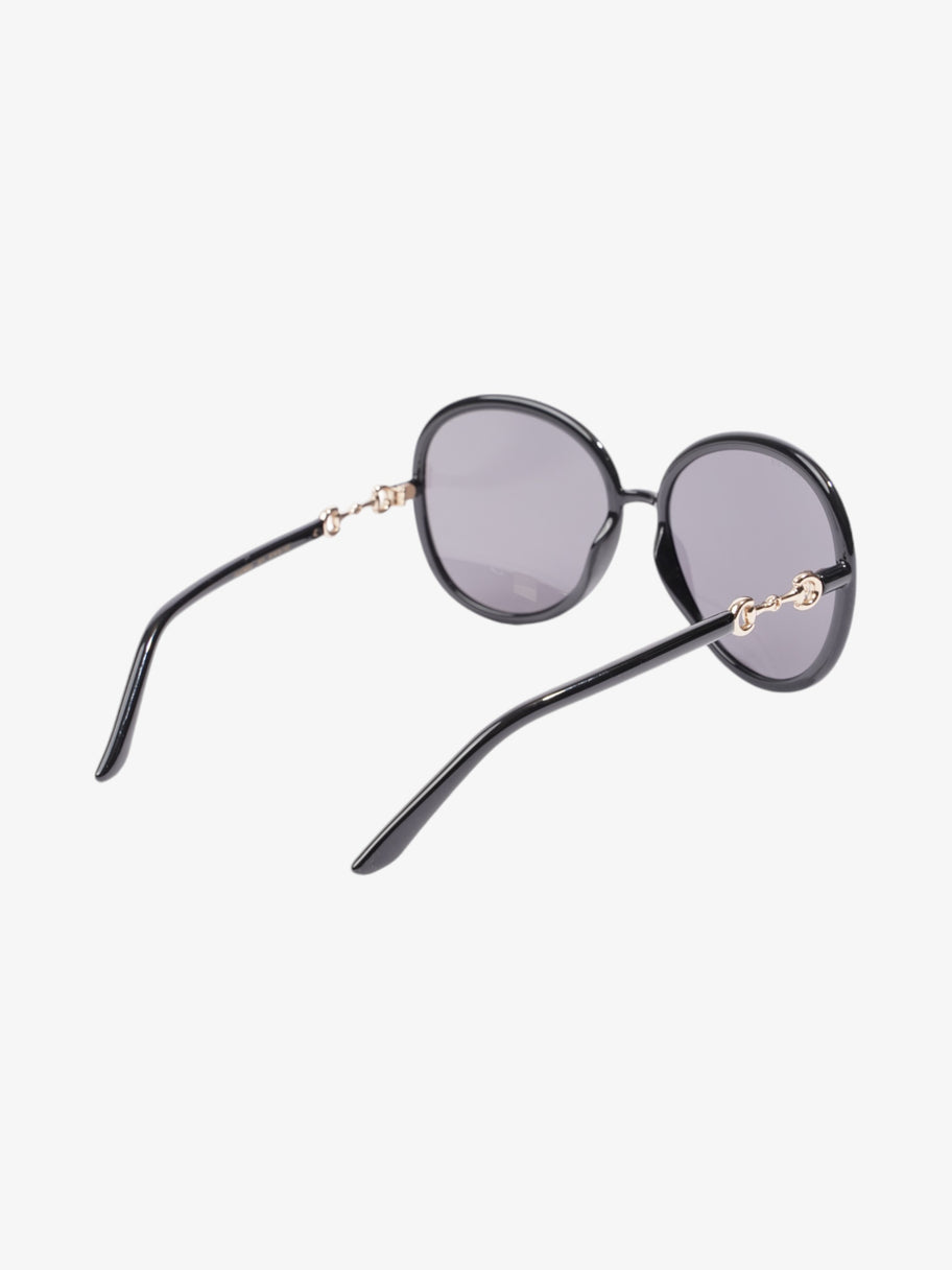 Gucci Horsebit Oversized Sunglasses Black / Gold Acetate 140mm Image 7