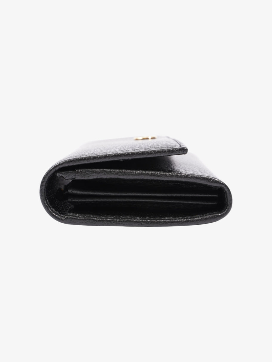 Gucci Continental Long Wallet Black Leather Image 3