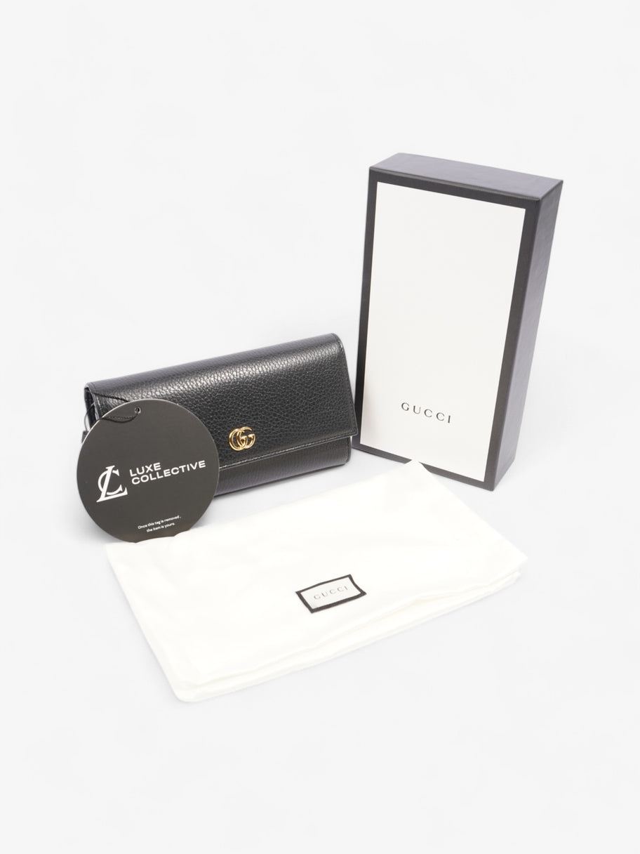 Gucci Continental Long Wallet Black Leather Image 8