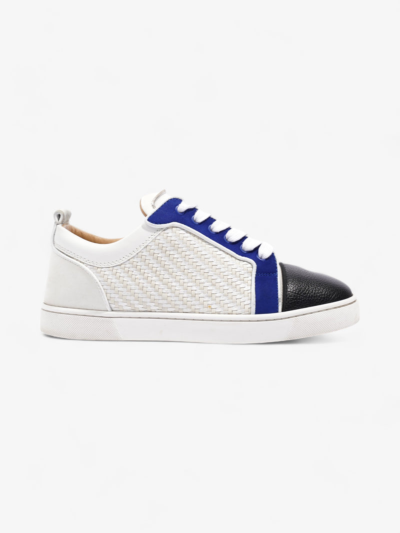  Christian Louboutin Louis Junior Sneakers White / Black / Blue Leather EU 41 UK 7