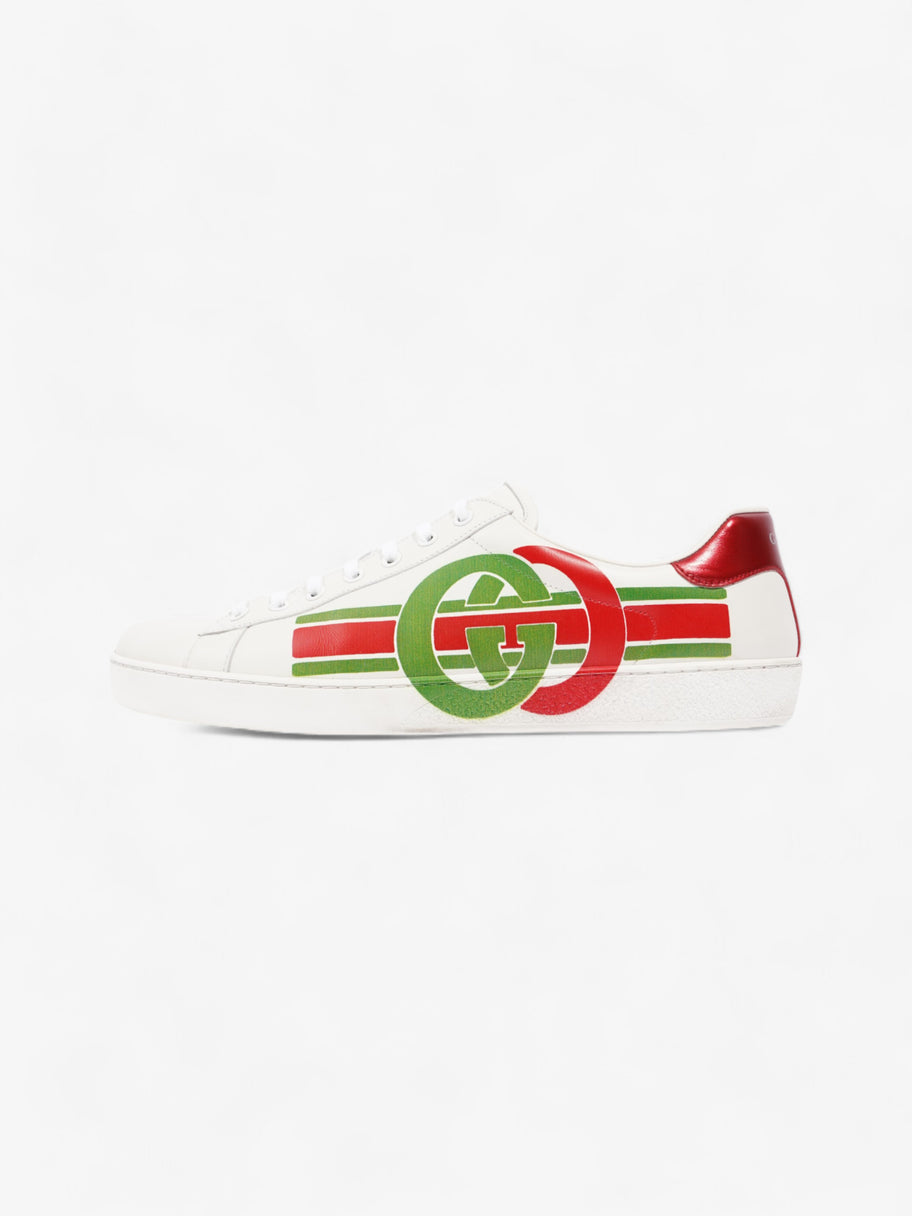 Gucci Ace GG Stripe Sneakers White  / Red / Green Leather EU 45 UK 11 Image 5