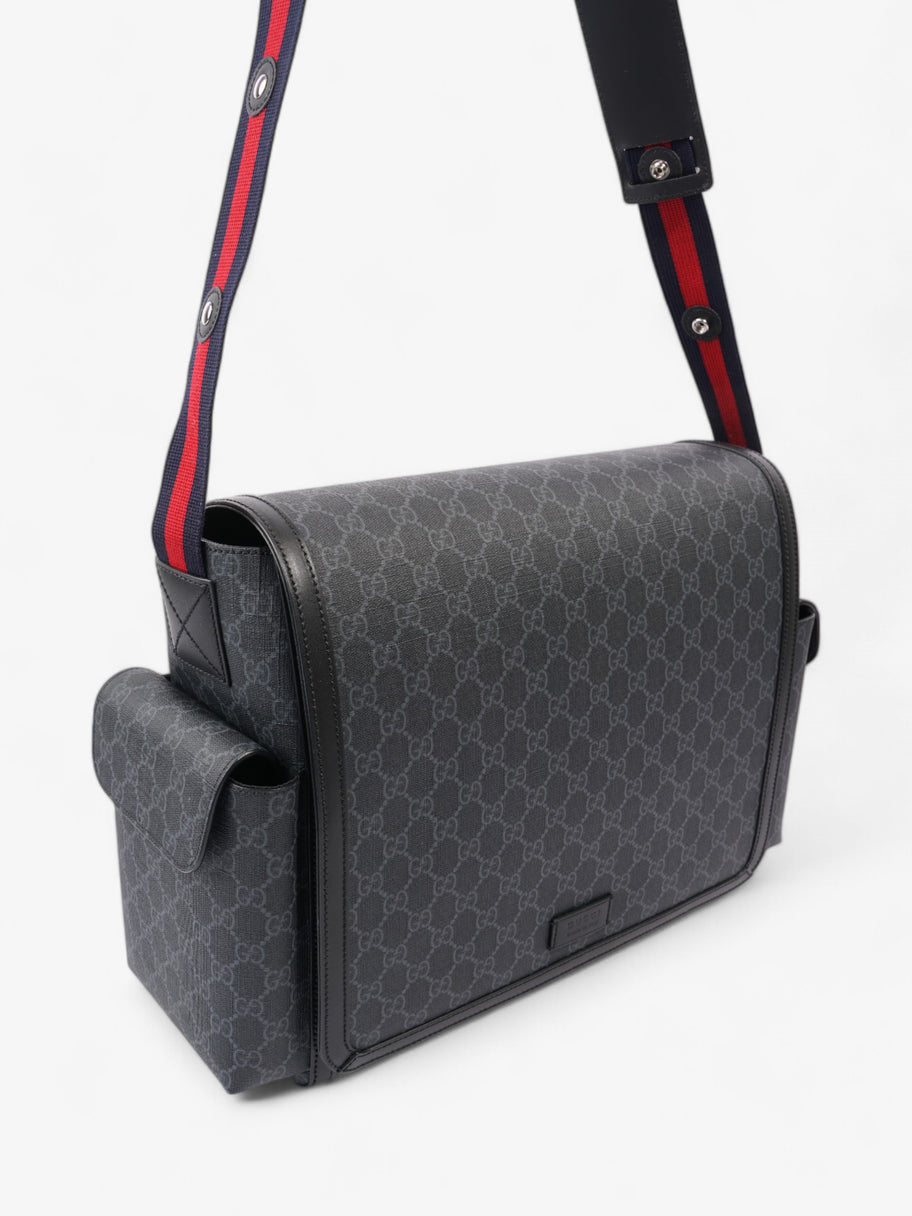 Gucci GG Diaper Bag GG Supreme Black Coated Canvas Medium Luxe Collective