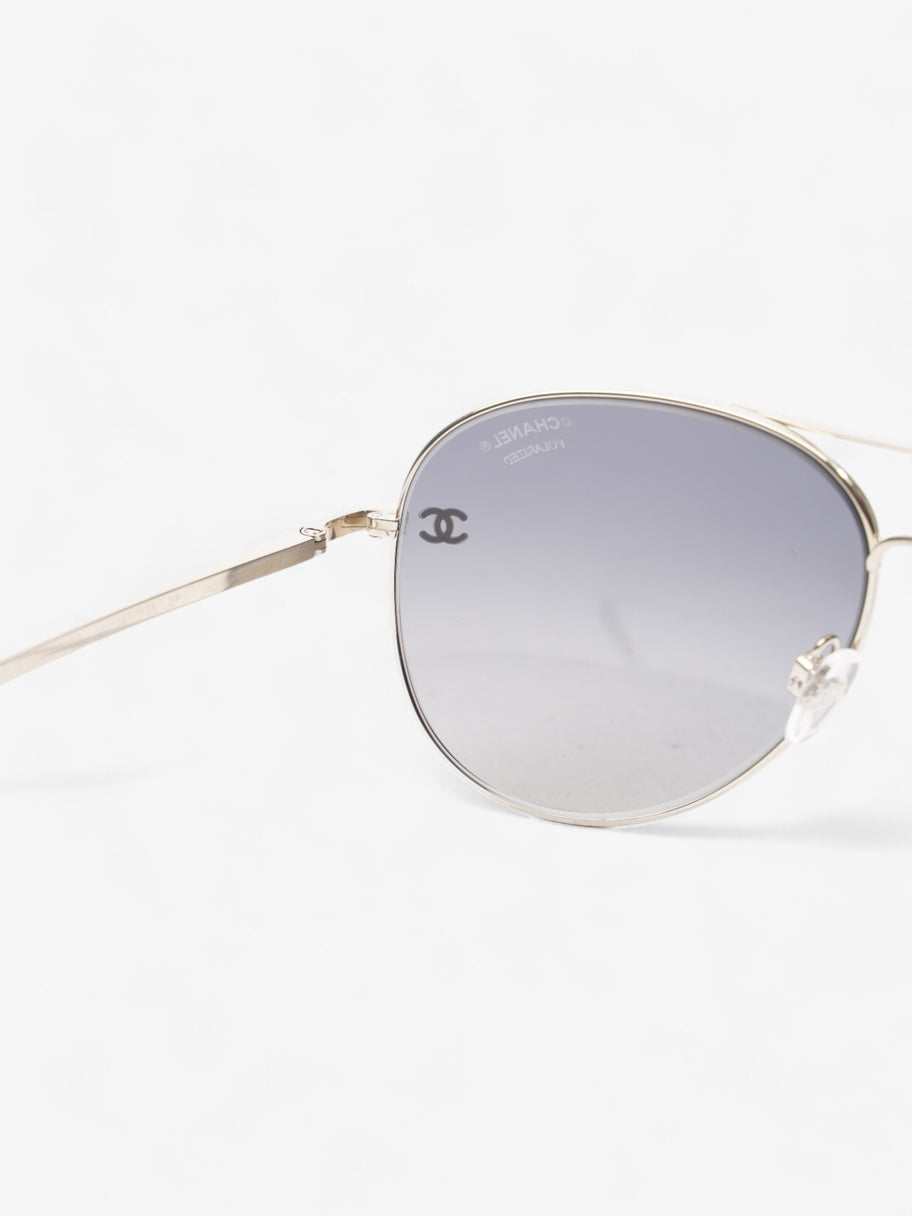 Chanel CC Aviator Black / Silver Acetate 135mm Image 5