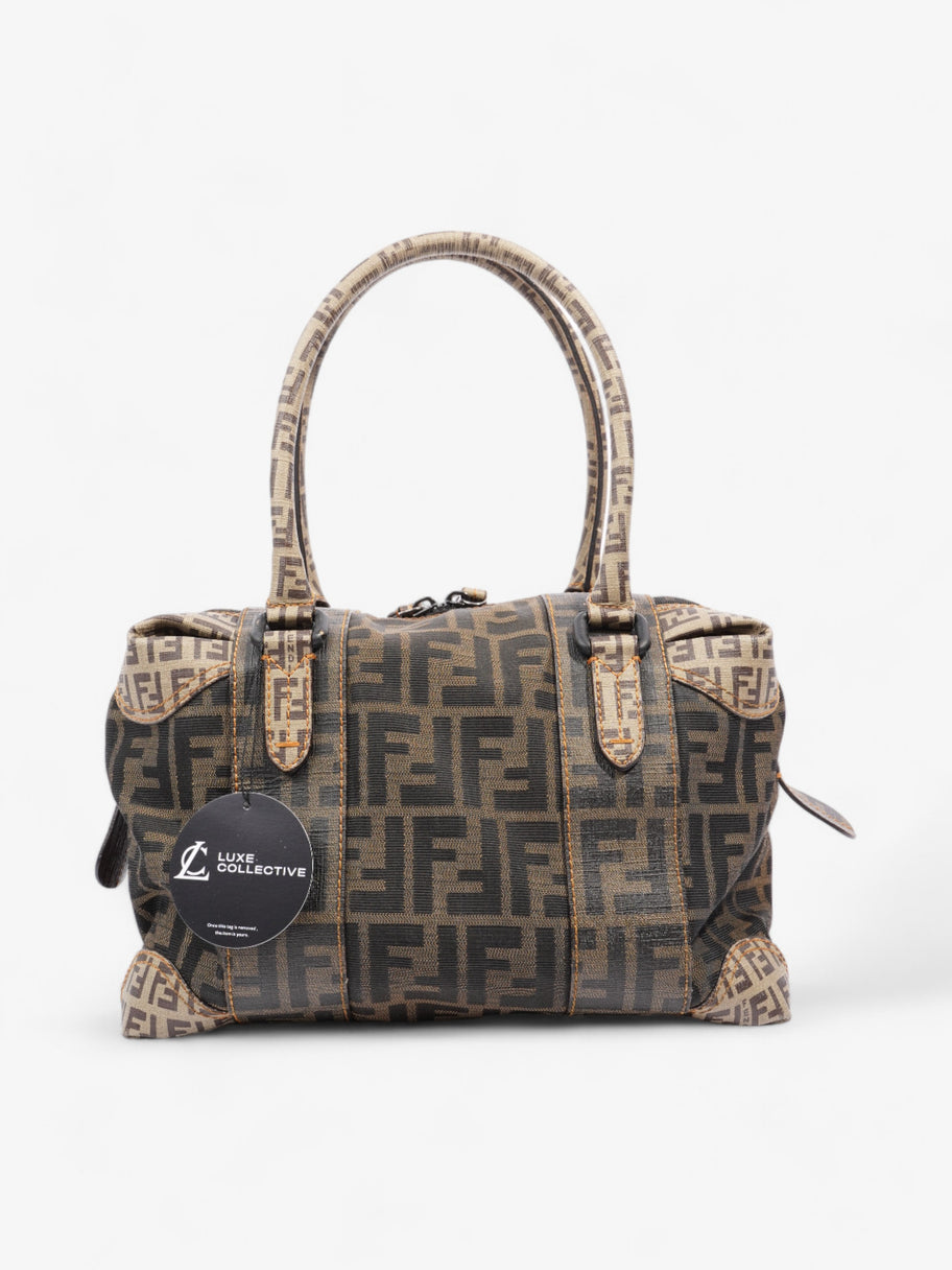 Fendi Boston Brown Zucca Canvas Image 8