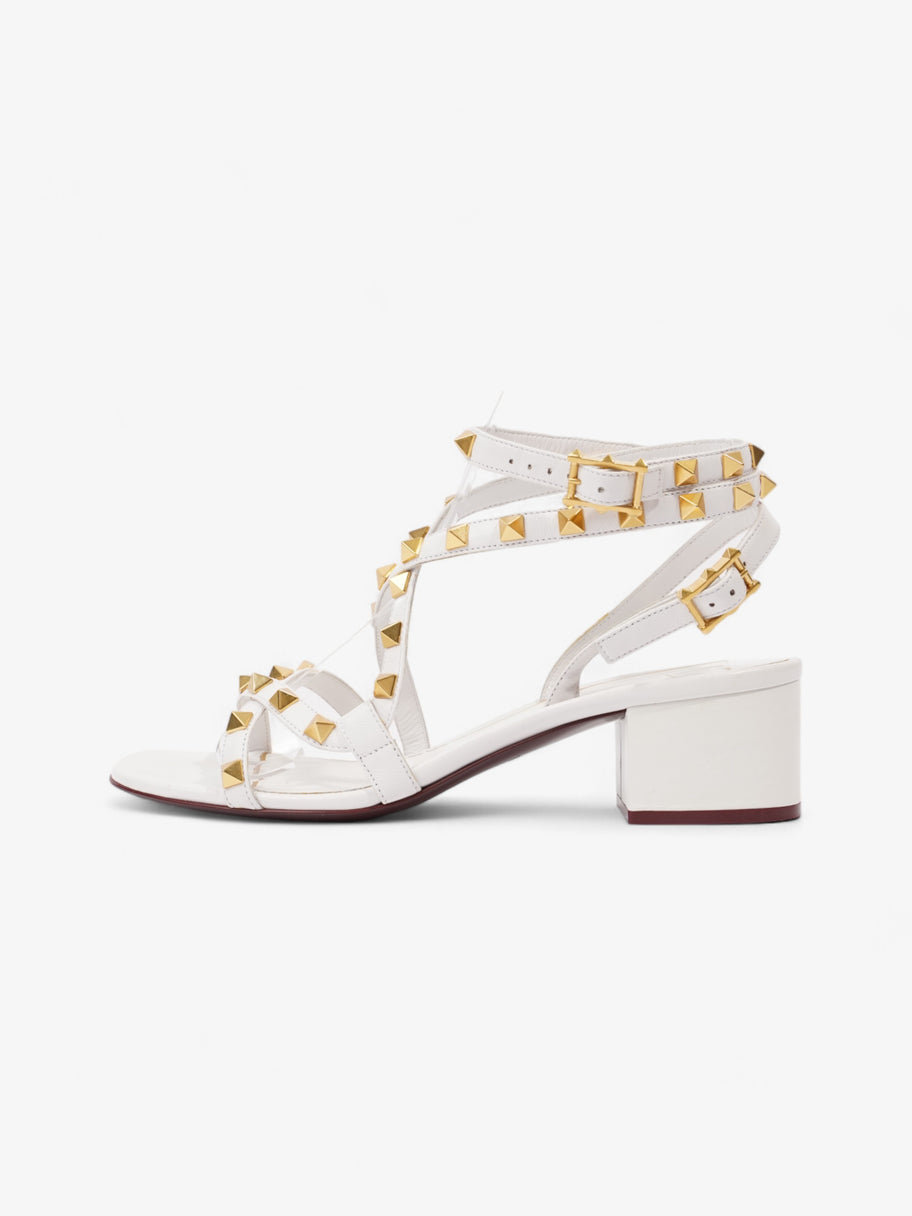 Valentino Rockstud Sandals 40 White / Gold Leather EU 36.5 UK 3.5 Image 5