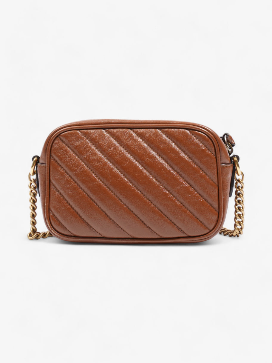 Gucci GG Marmont Brown Matelasse Leather Mini Image 4