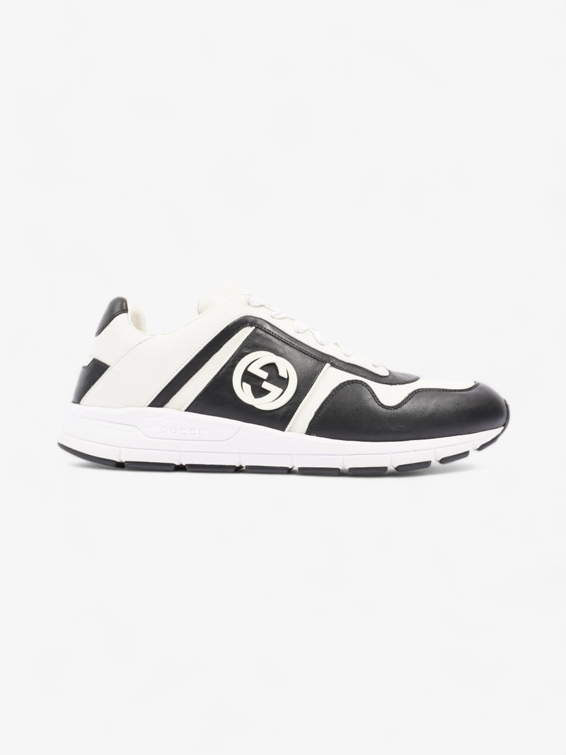  Interlocking GG Leather Sneaker White / Black Leather EU 43.5 UK 9.5