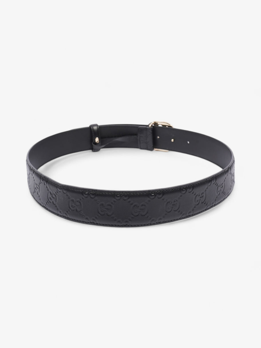 Gucci Interlocking G Belt Black / Light Gold Leather 80cm / 32