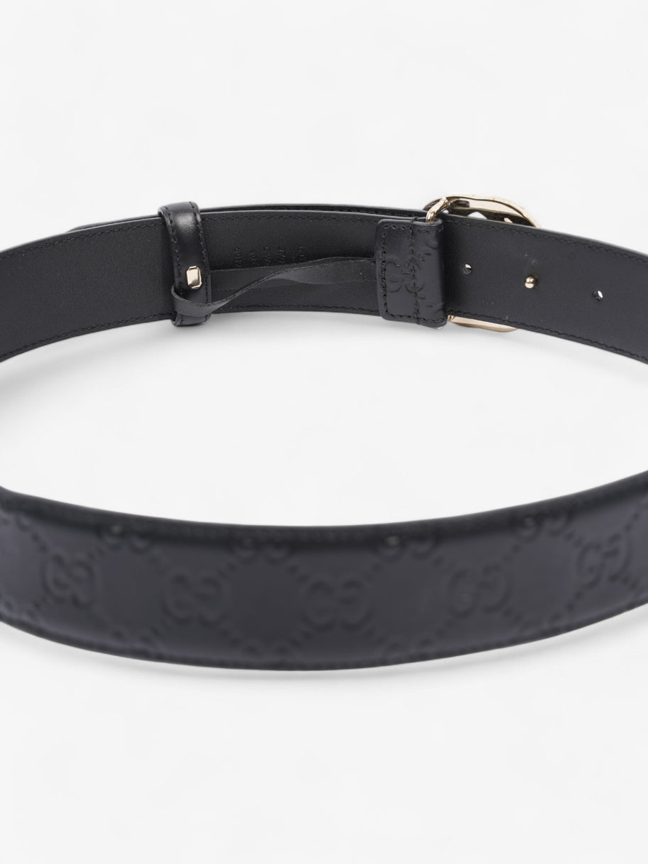 Gucci Interlocking G Belt Black / Light Gold Leather 80cm / 32