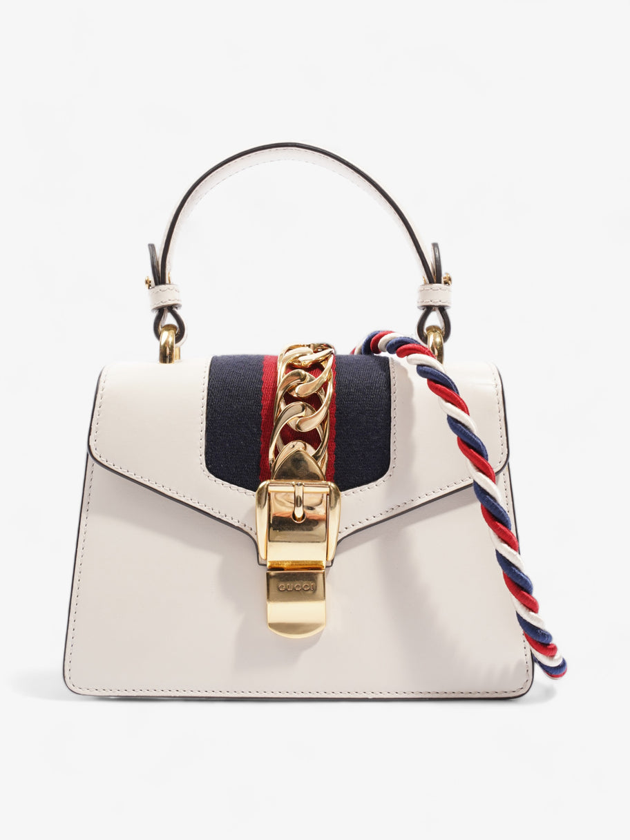 Sylvie Handbag White / Red / Blue Leather Image 1