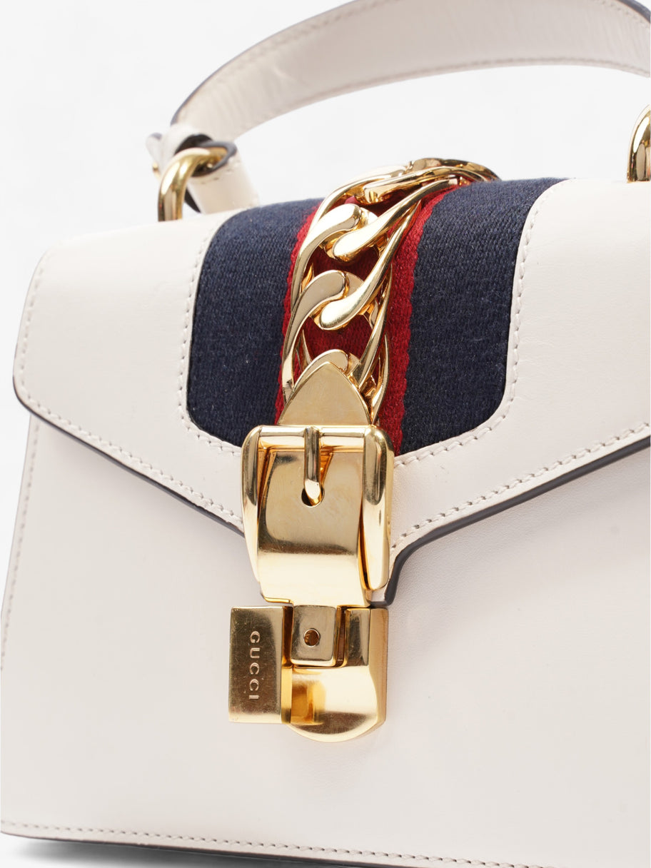 Sylvie Handbag White / Red / Blue Leather Image 9