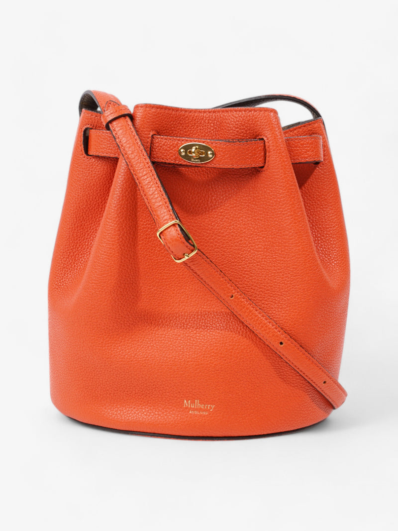  Mulberry Abbey Orange / Taupe Grained Leather Small