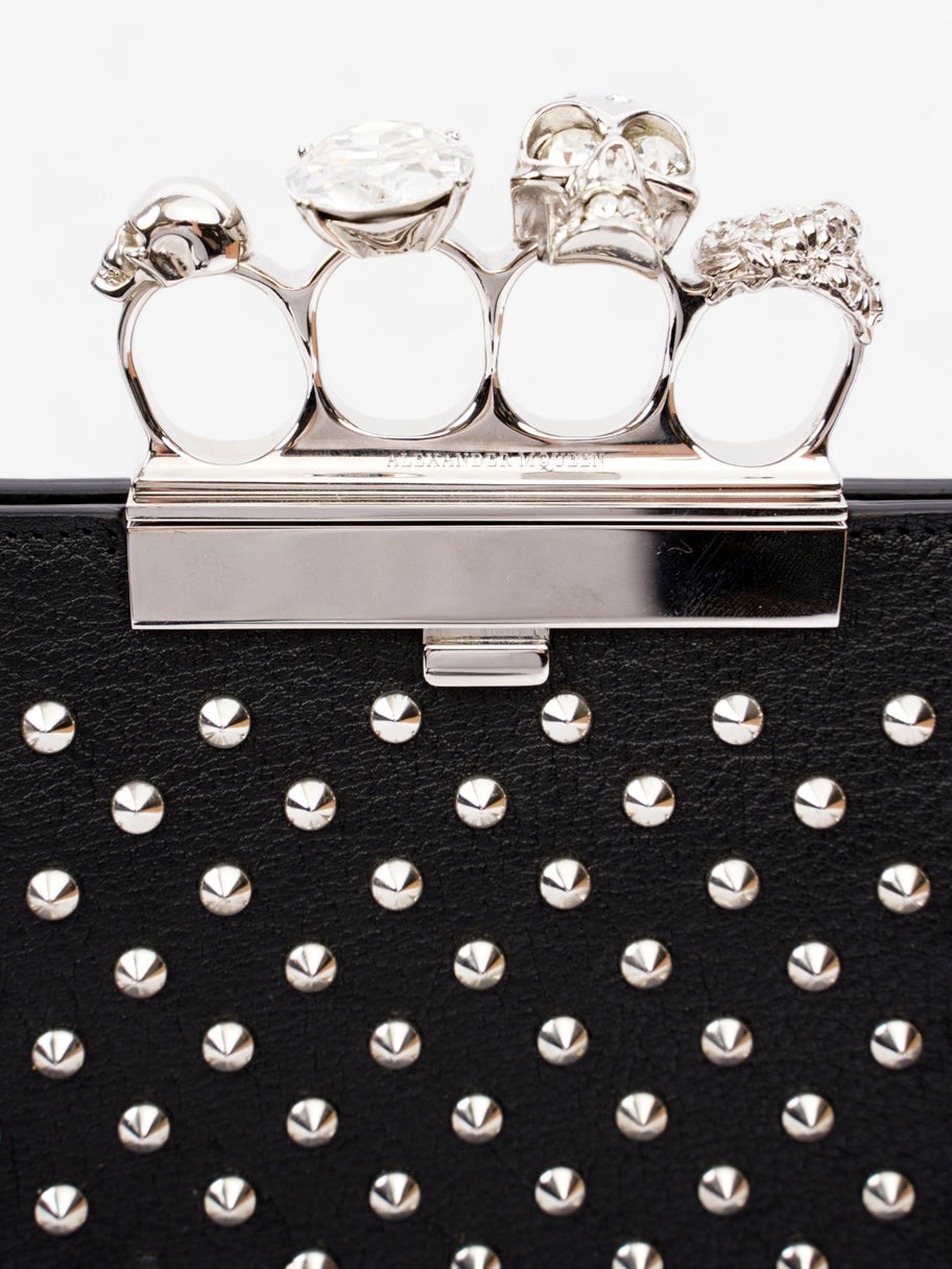 Alexander McQueen Knuckleduster Spike Clutch Black Leather Image 9