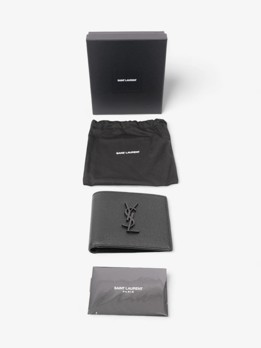 Saint Laurent Cassandre Logo Wallet Black Leather Image 9