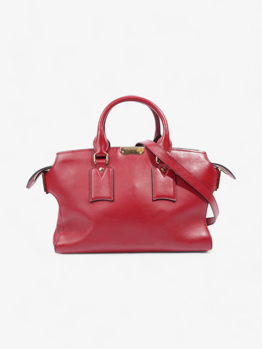 Burberry Clifton Red Calfskin Leather Medium Image 1