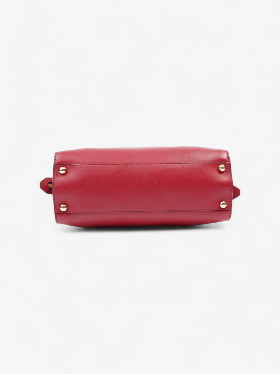 Burberry Clifton Red Calfskin Leather Medium Image 6