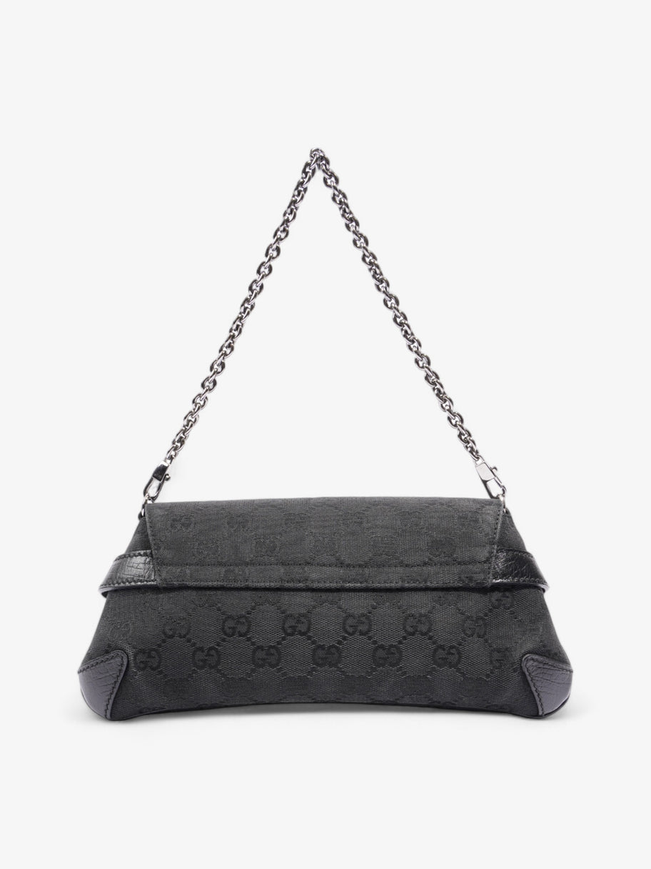 Gucci GG Horsebit Chain Black Canvas Image 4