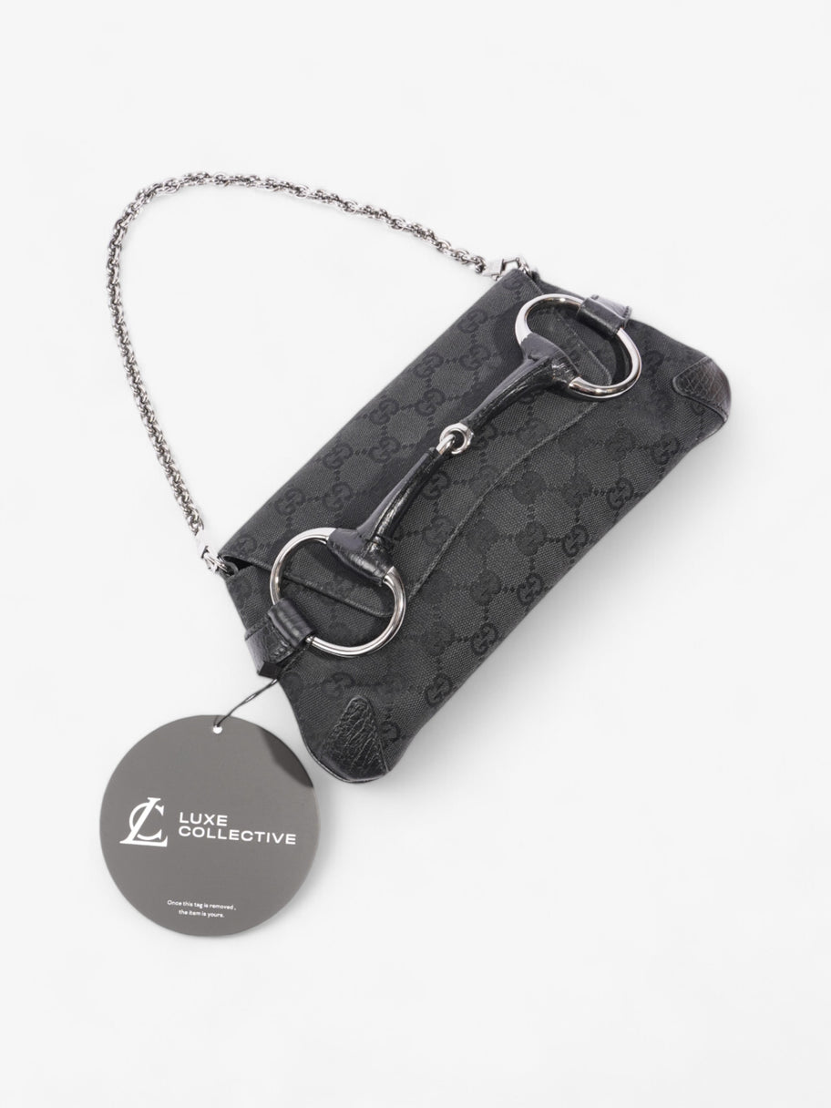 Gucci GG Horsebit Chain Black Canvas Image 8