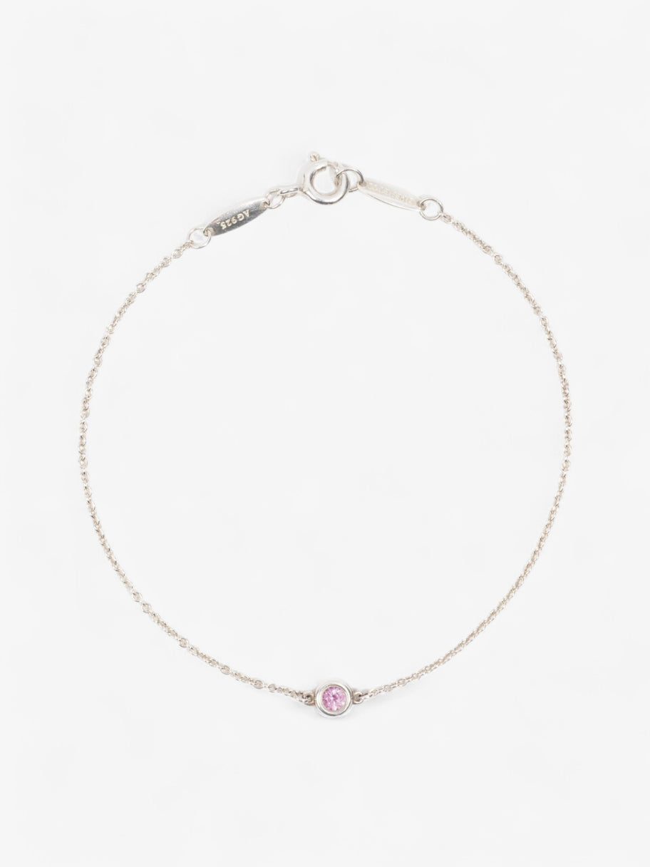 Tiffany and Co Elsa Peretti Colour By the Yard Bracelet Pink Sapphire / Silver Silver Sterling Image 1