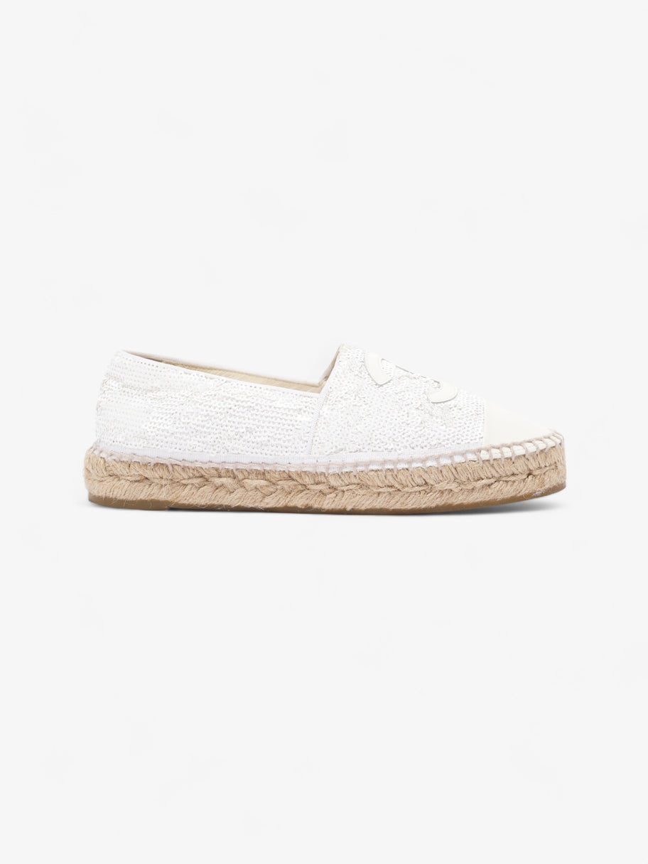 CC Sequin Espadrilles White Sequin EU 37 UK 4 Image 1