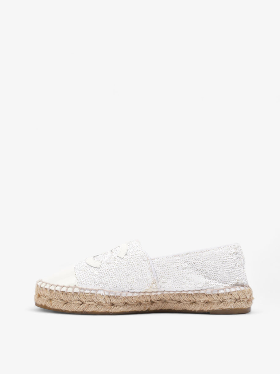 CC Sequin Espadrilles White Sequin EU 37 UK 4 Image 3