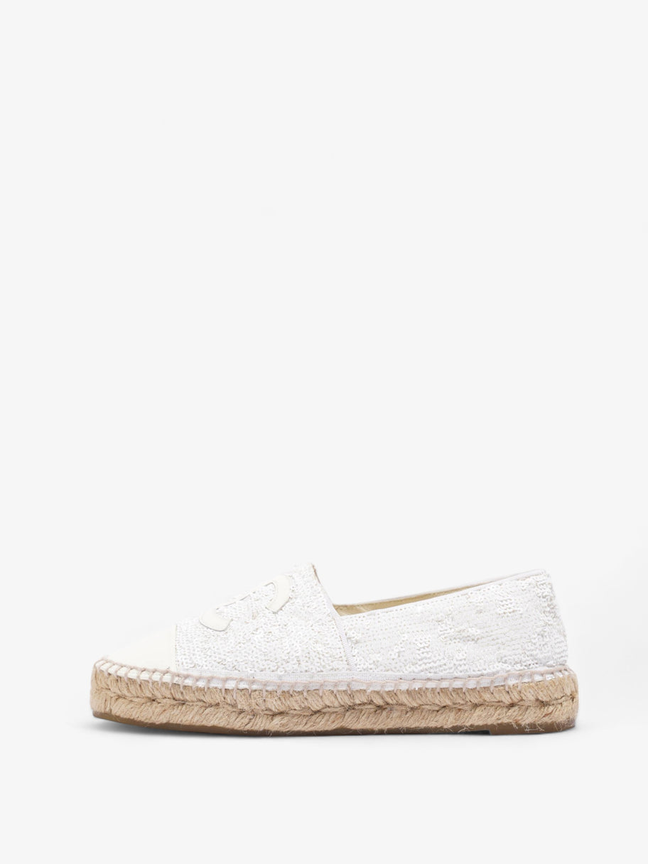 CC Sequin Espadrilles White Sequin EU 37 UK 4 Image 5