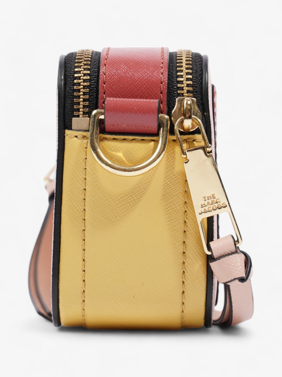 Marc Jacobs The Snapshot Bag Light Pink / Yellow / Dark Pink Leather Image 3