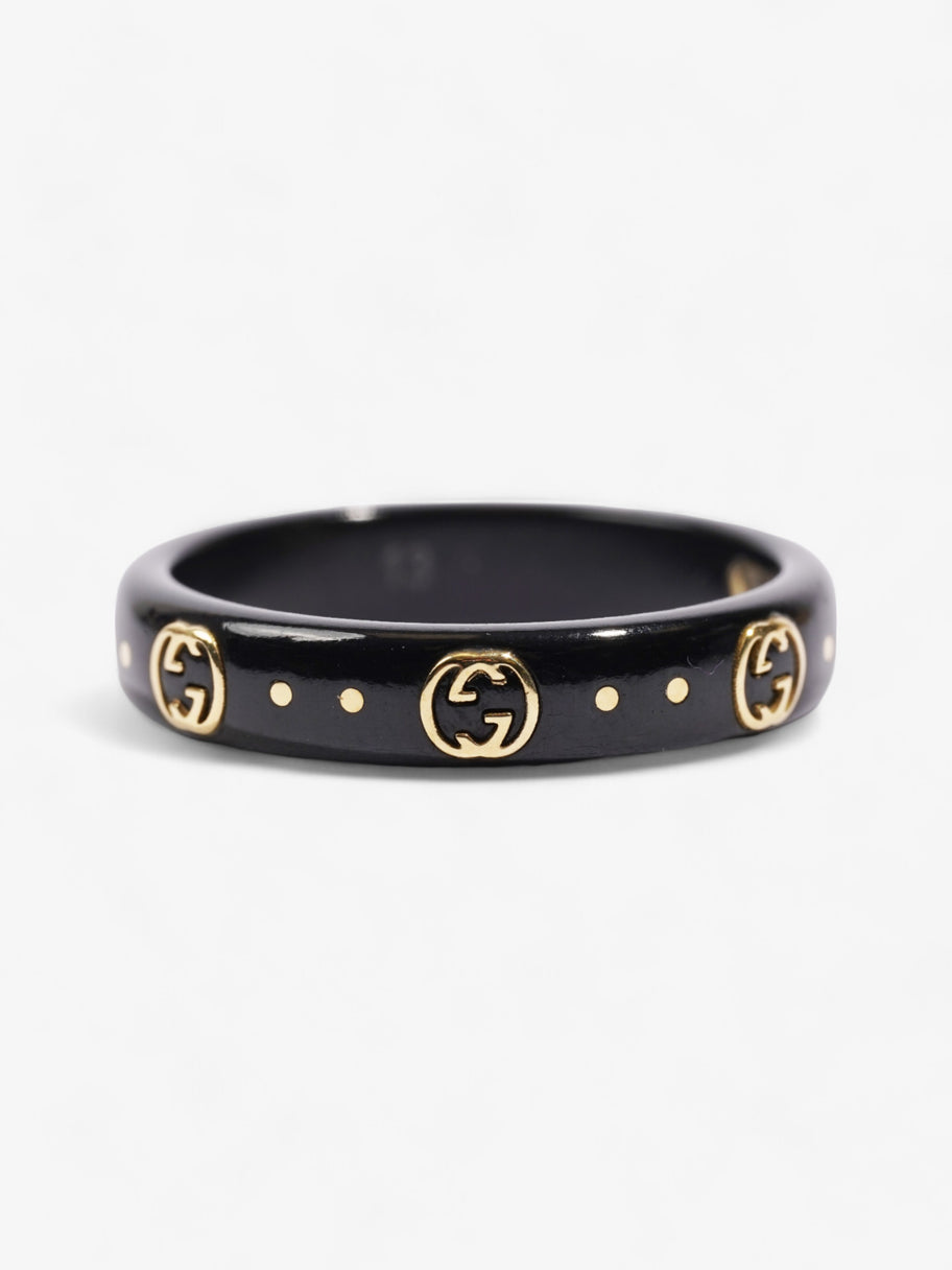 Gucci Icon GG Ring Black / Gold Yellow Gold 13 (Circumference - 53mm) Image 1