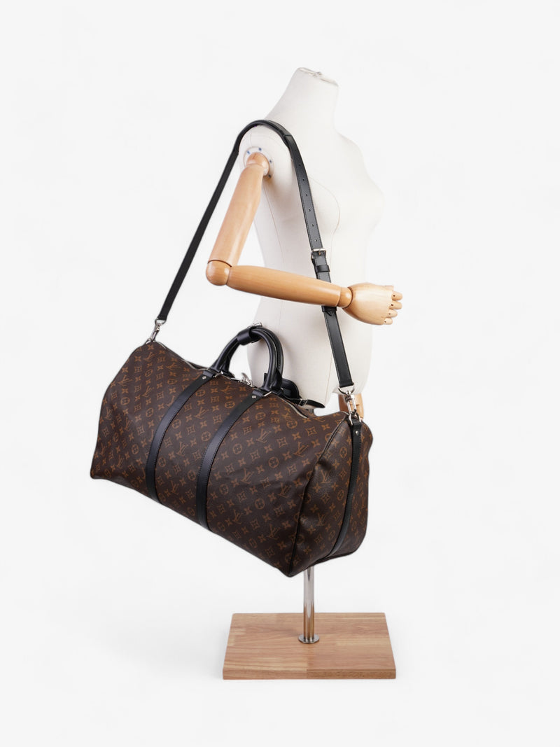  Louis Vuitton Kepall Monogram / Black Coated Canvas 55