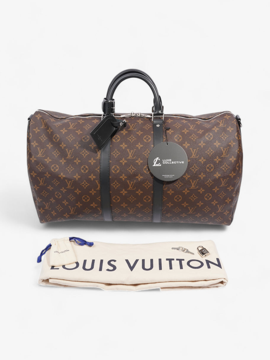 Louis Vuitton Kepall Monogram / Black Coated Canvas 55 Image 9