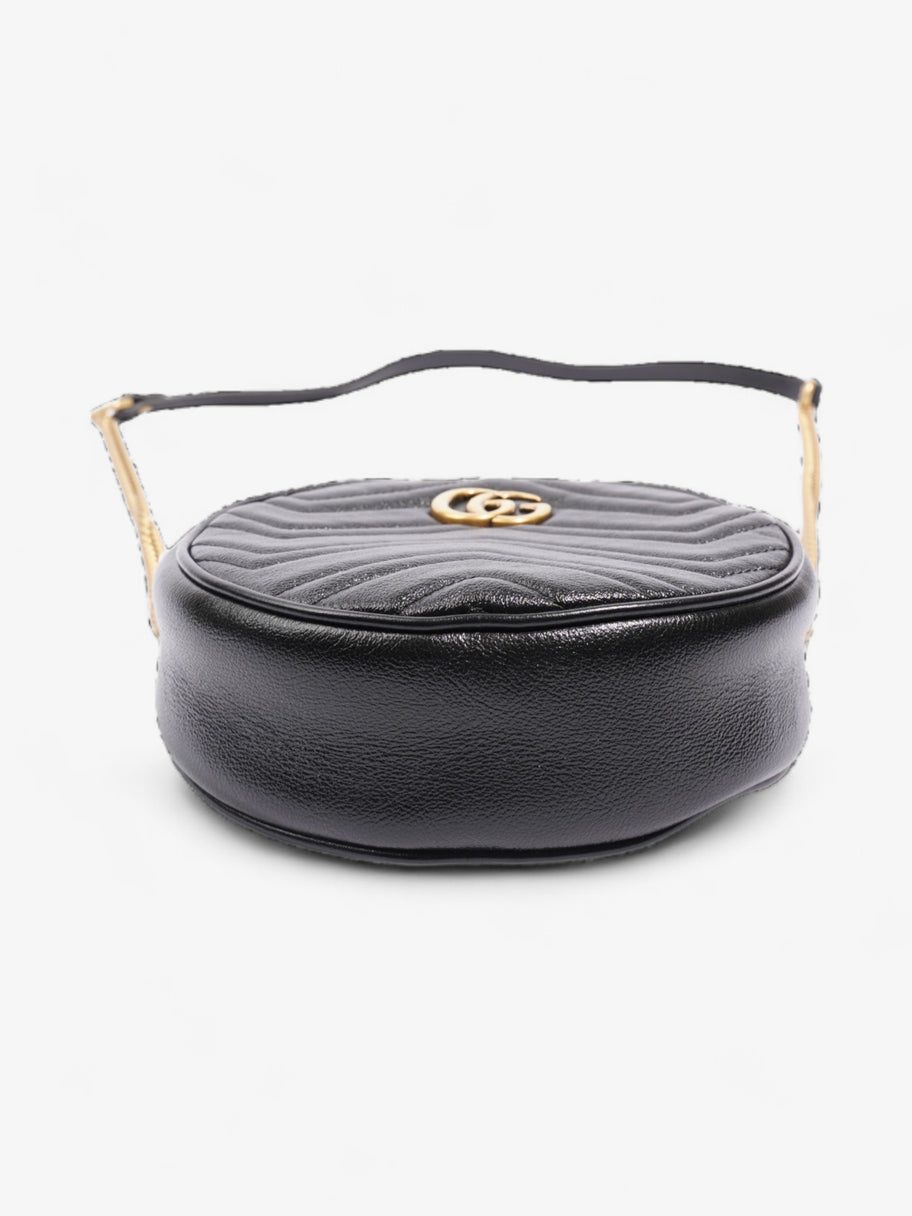 Gucci Marmont Round Bag Black Matelasse Leather Image 6