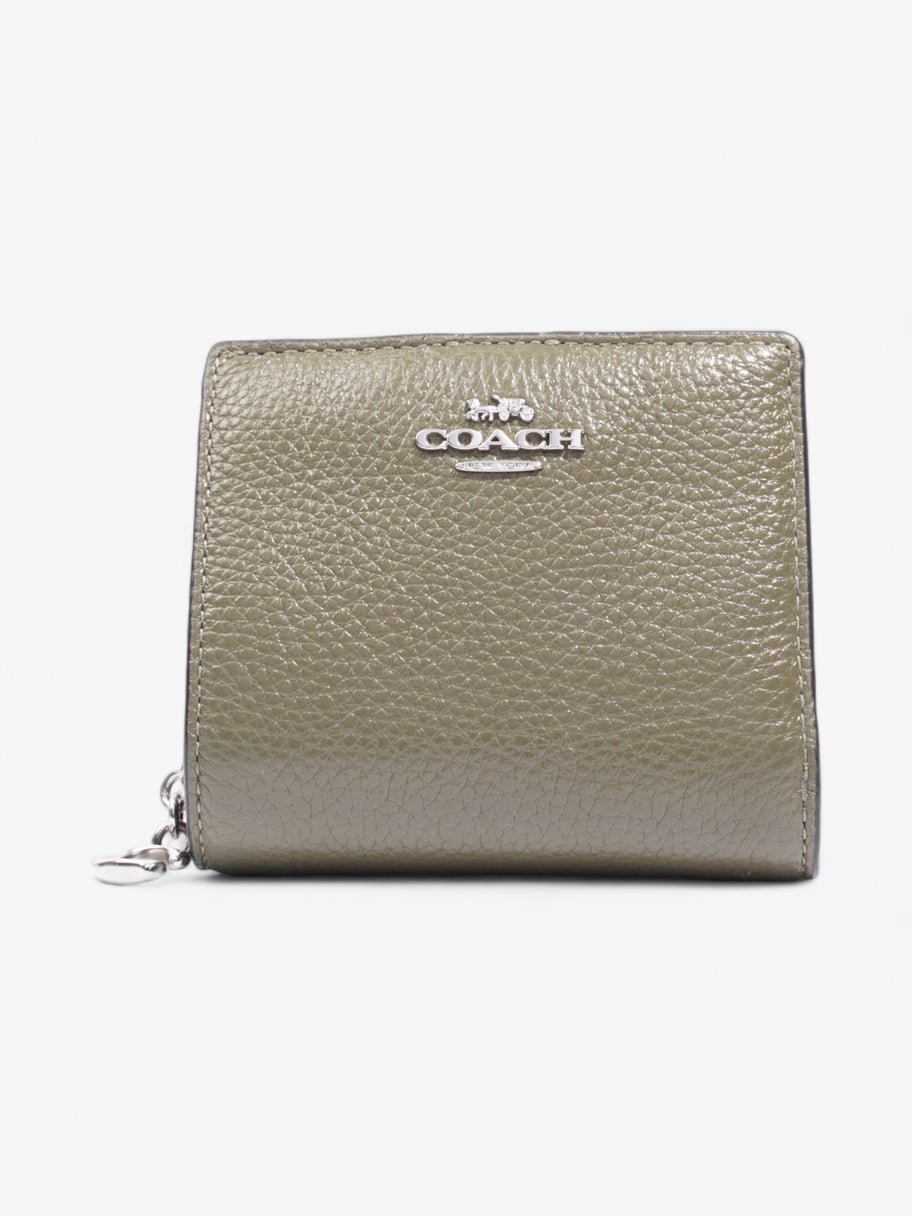 Coach Snap Wallet Khaki Leather Image 1