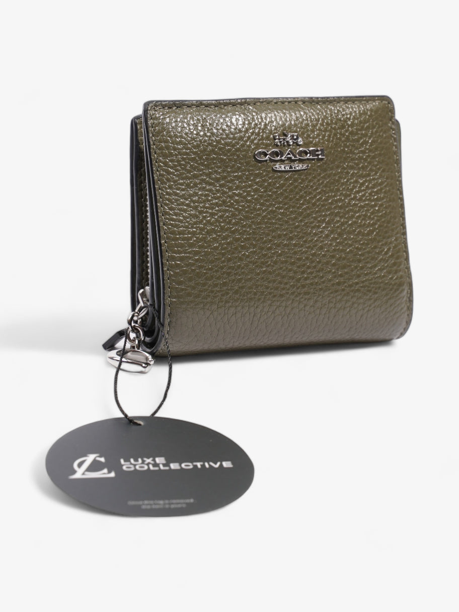 Coach Snap Wallet Khaki Leather Image 9