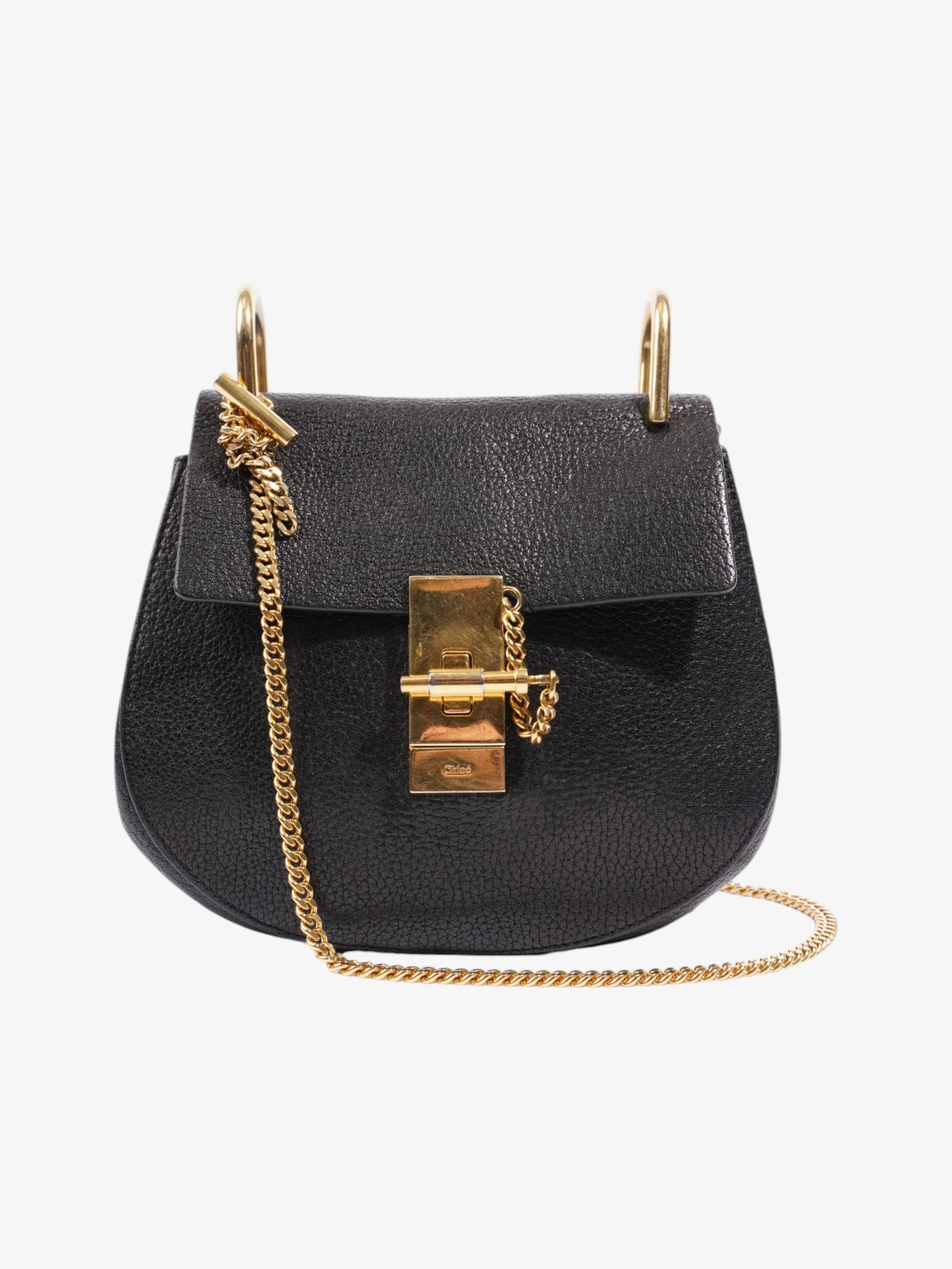 Chloe Drew Black Grained Leather Mini Luxe Collective