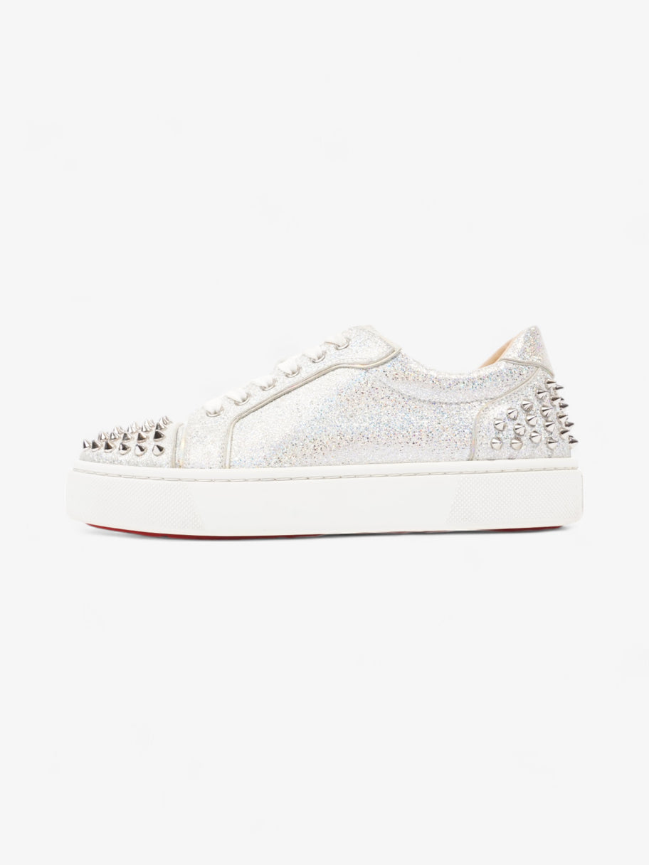 Christian Louboutin Vieira Spikes Sneakers Silver Leather EU 38 UK 5 Image 5