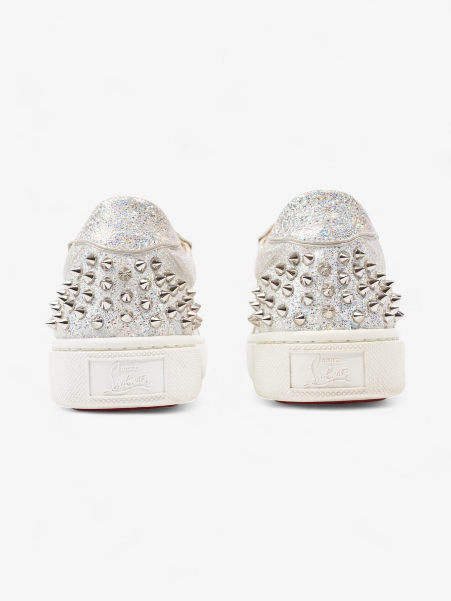 Christian Louboutin Vieira Spikes Sneakers Silver Leather EU 38 UK 5 Image 6