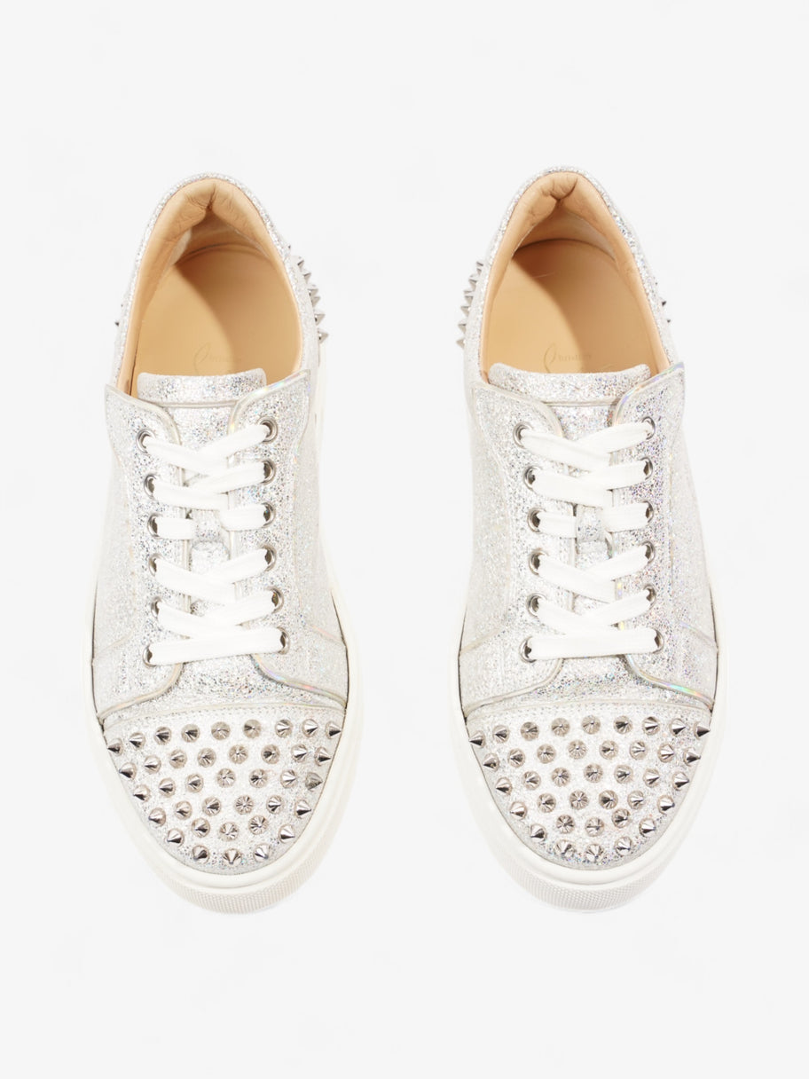 Christian Louboutin Vieira Spikes Sneakers Silver Leather EU 38 UK 5 Image 8