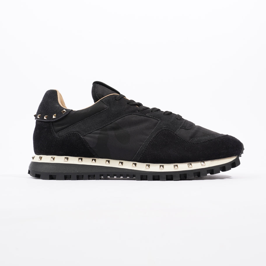 Valentino Rockstud Sneakers  Black Suede EU 41 UK 8 Image 1