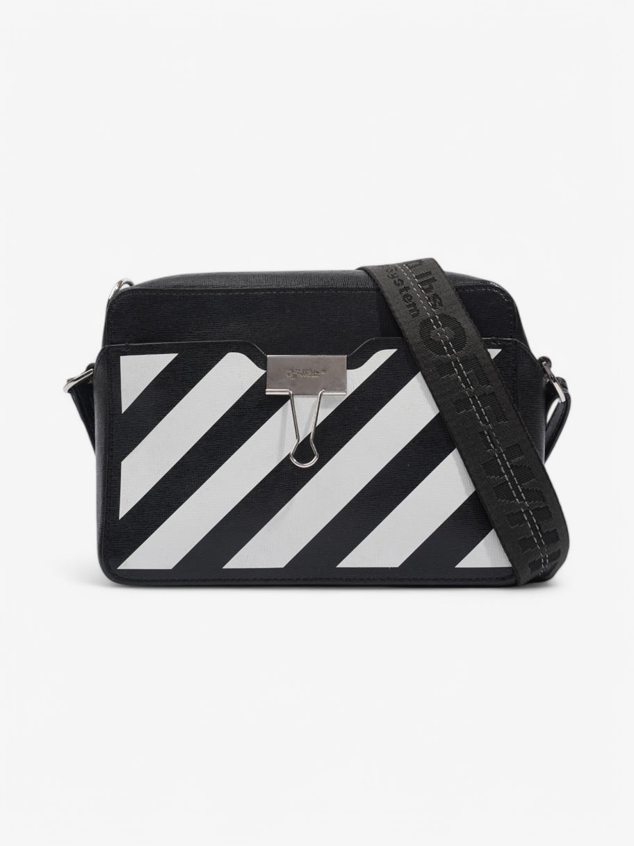 Off White Diag Camera Bag Black / White Leather Image 1