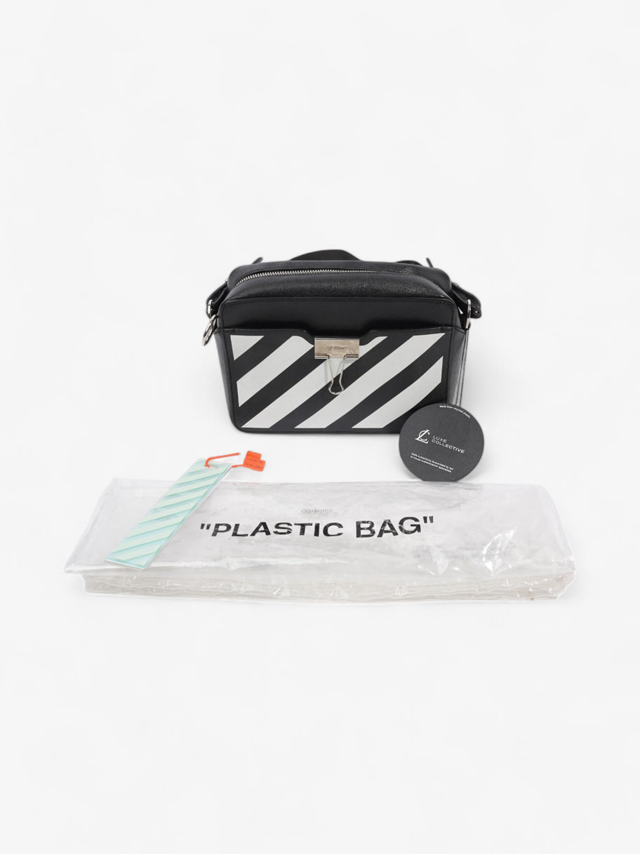 Off White Diag Camera Bag Black / White Leather Image 8