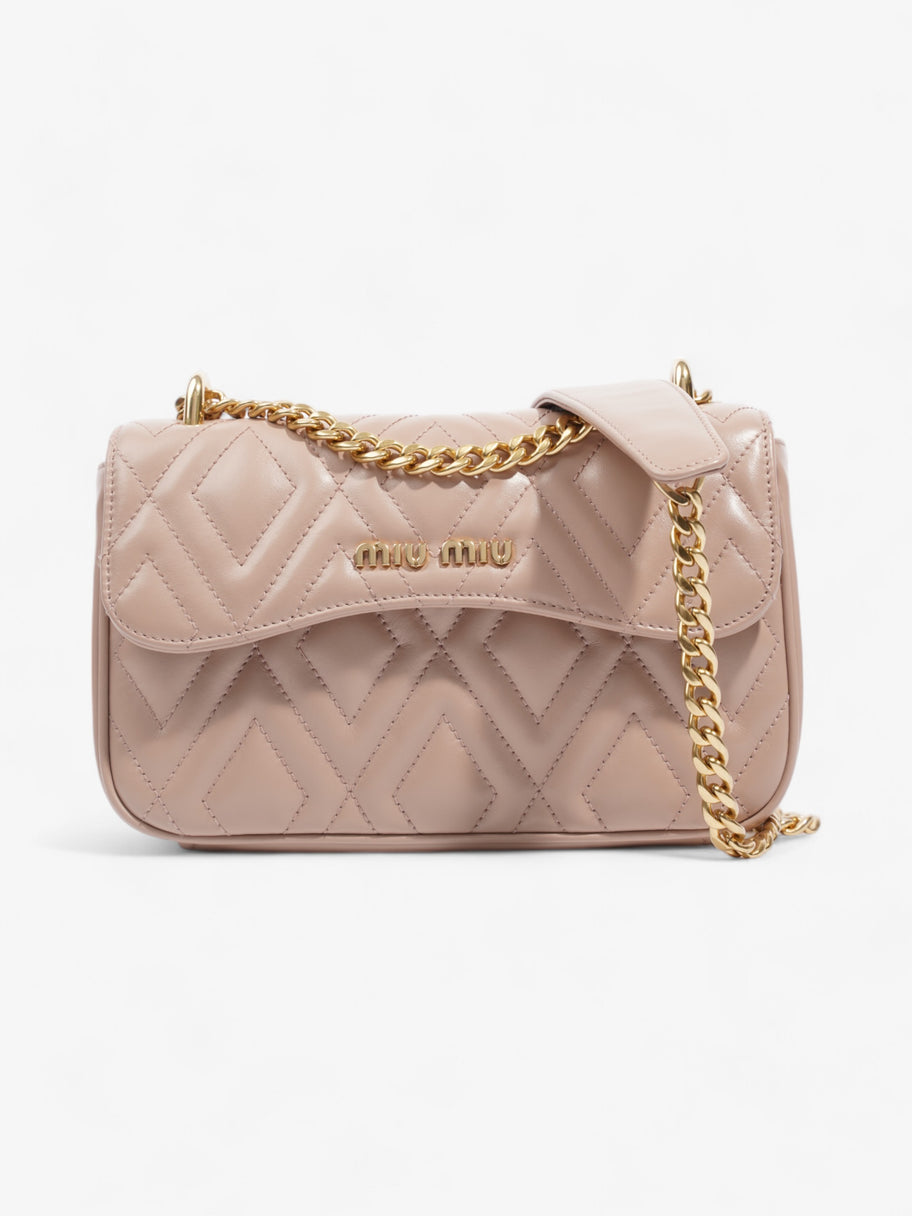 Miu Miu Shoulder Bag Rose Beige Matelasse Leather Luxe Collective