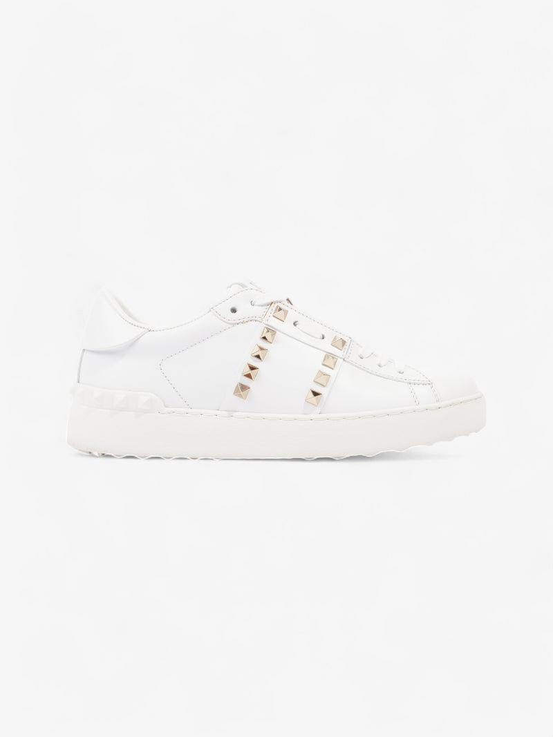  Valentino Open Rockstud Sneakers White  / Gold Leather EU 37.5 UK 4.5