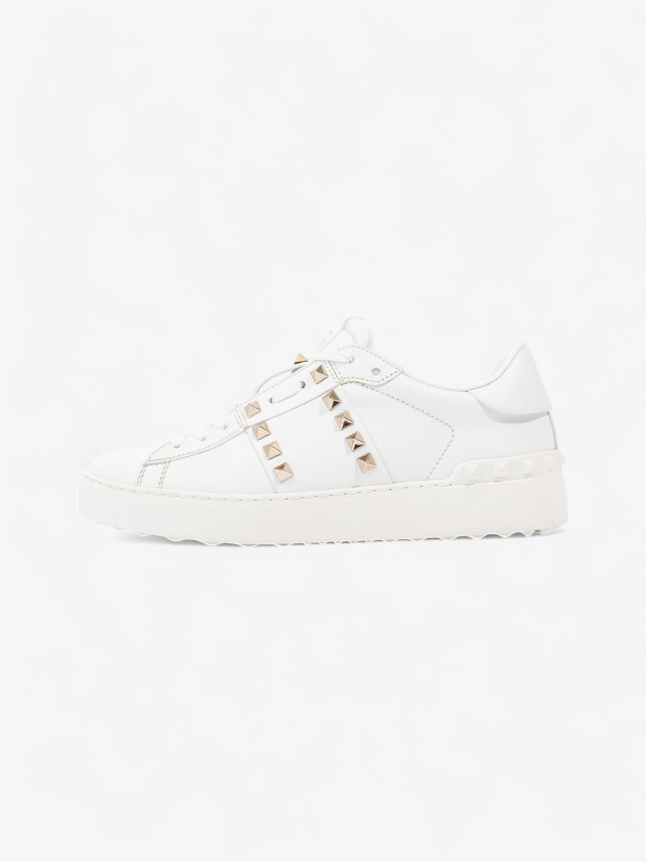 Valentino Open Rockstud Sneakers White  / Gold Leather EU 37.5 UK 4.5 Image 5