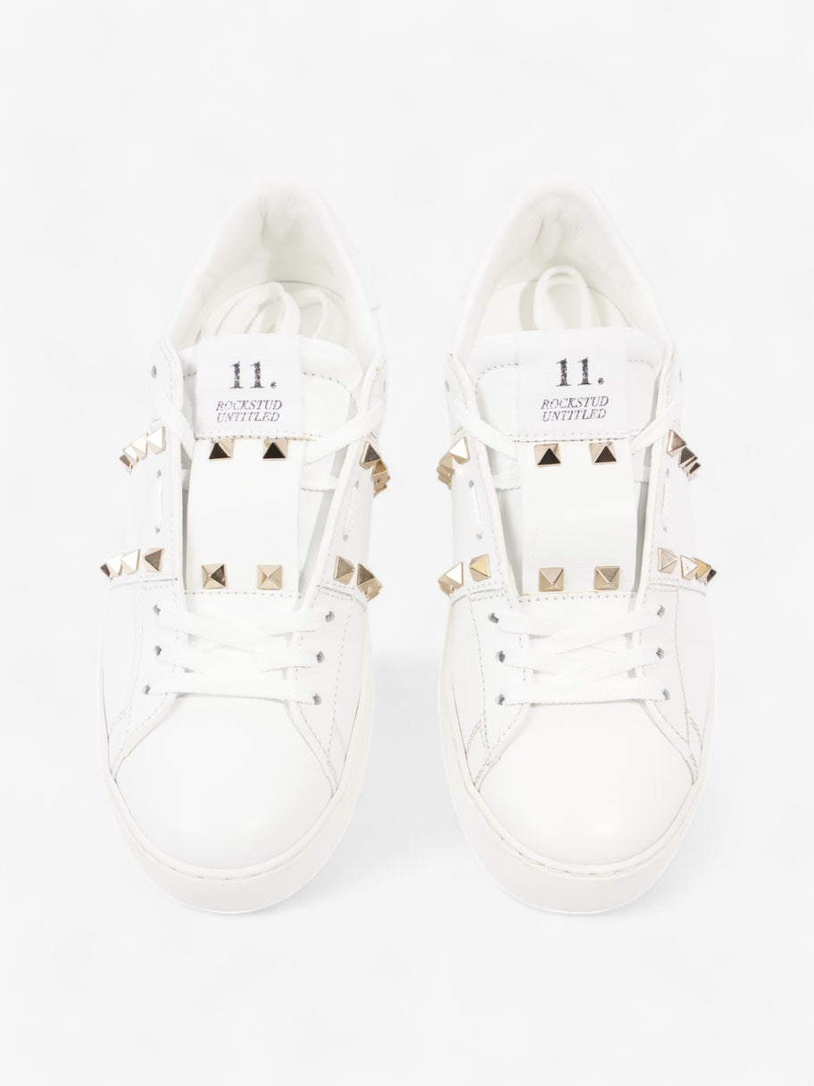 Valentino Open Rockstud Sneakers White  / Gold Leather EU 37.5 UK 4.5 Image 8