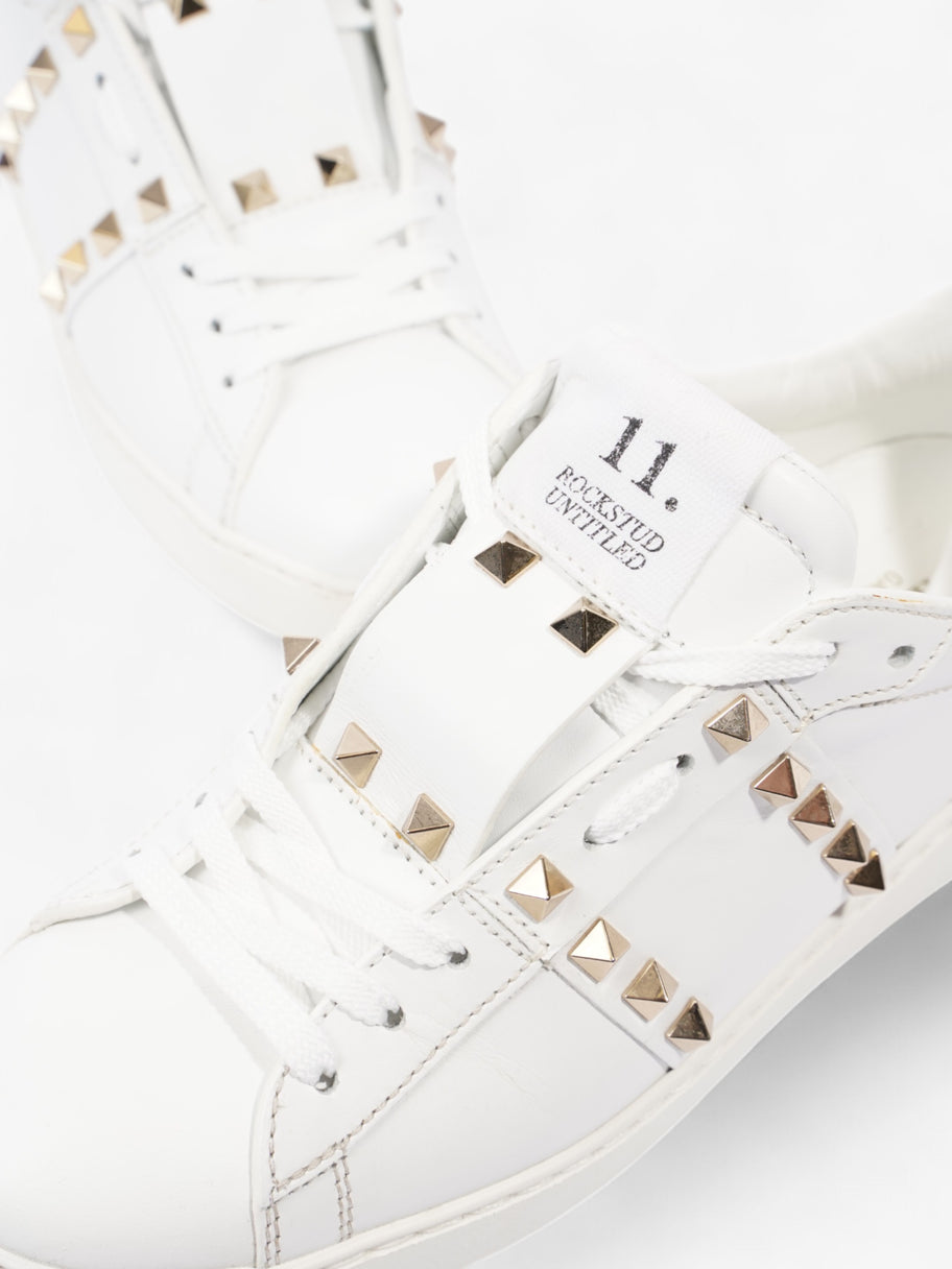 Valentino Open Rockstud Sneakers White  / Gold Leather EU 37.5 UK 4.5 Image 9