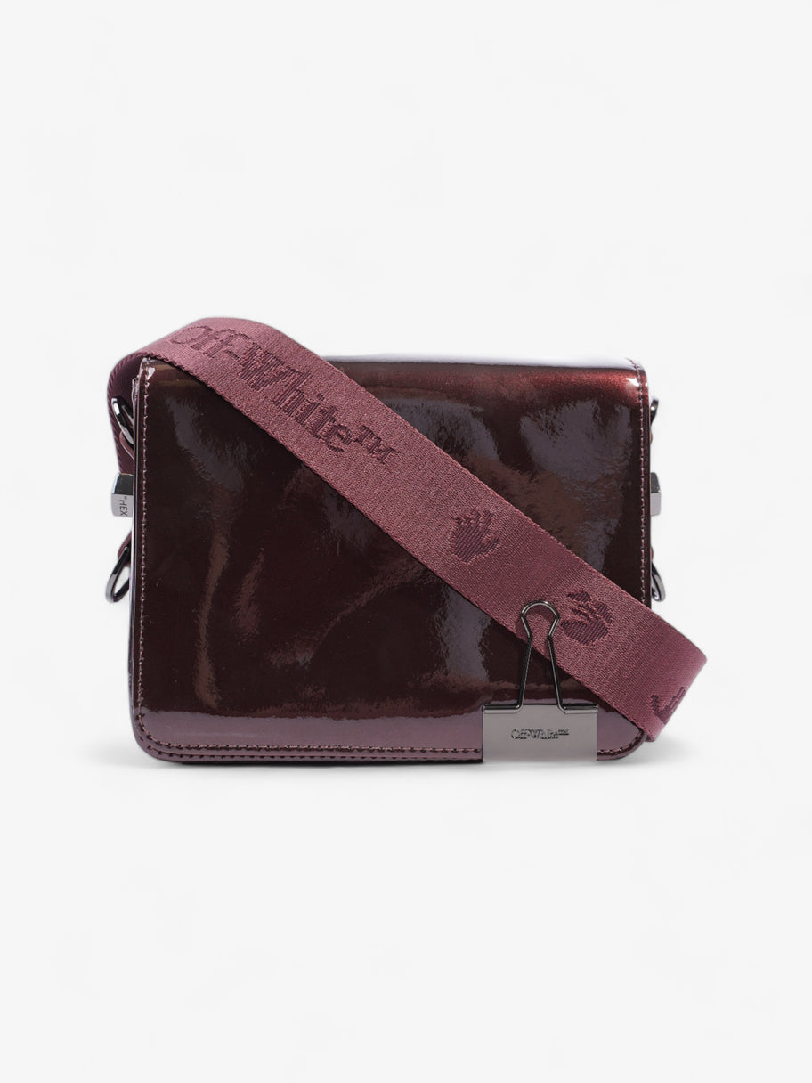 Flap Bag Burgundy Patent Leather Image 1