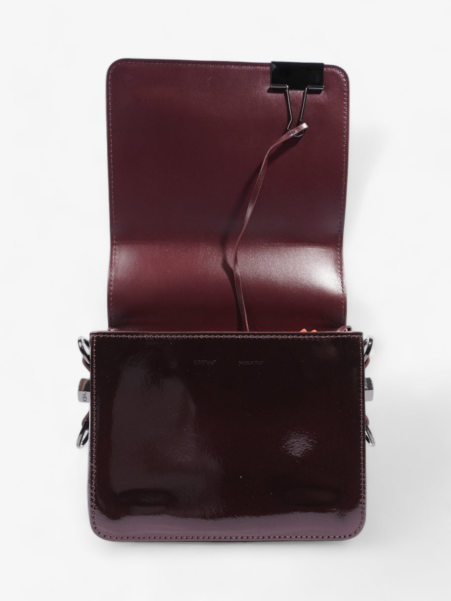 Flap Bag Burgundy Patent Leather Image 7