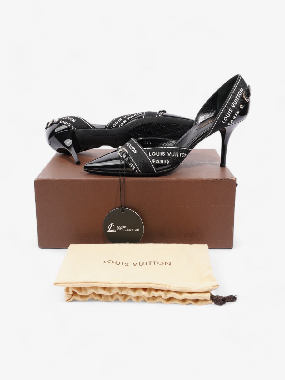 Louis Vuitton Ribbon Pumps 70 Black / White Patent Leather EU 38.5 UK 5.5 Image 10