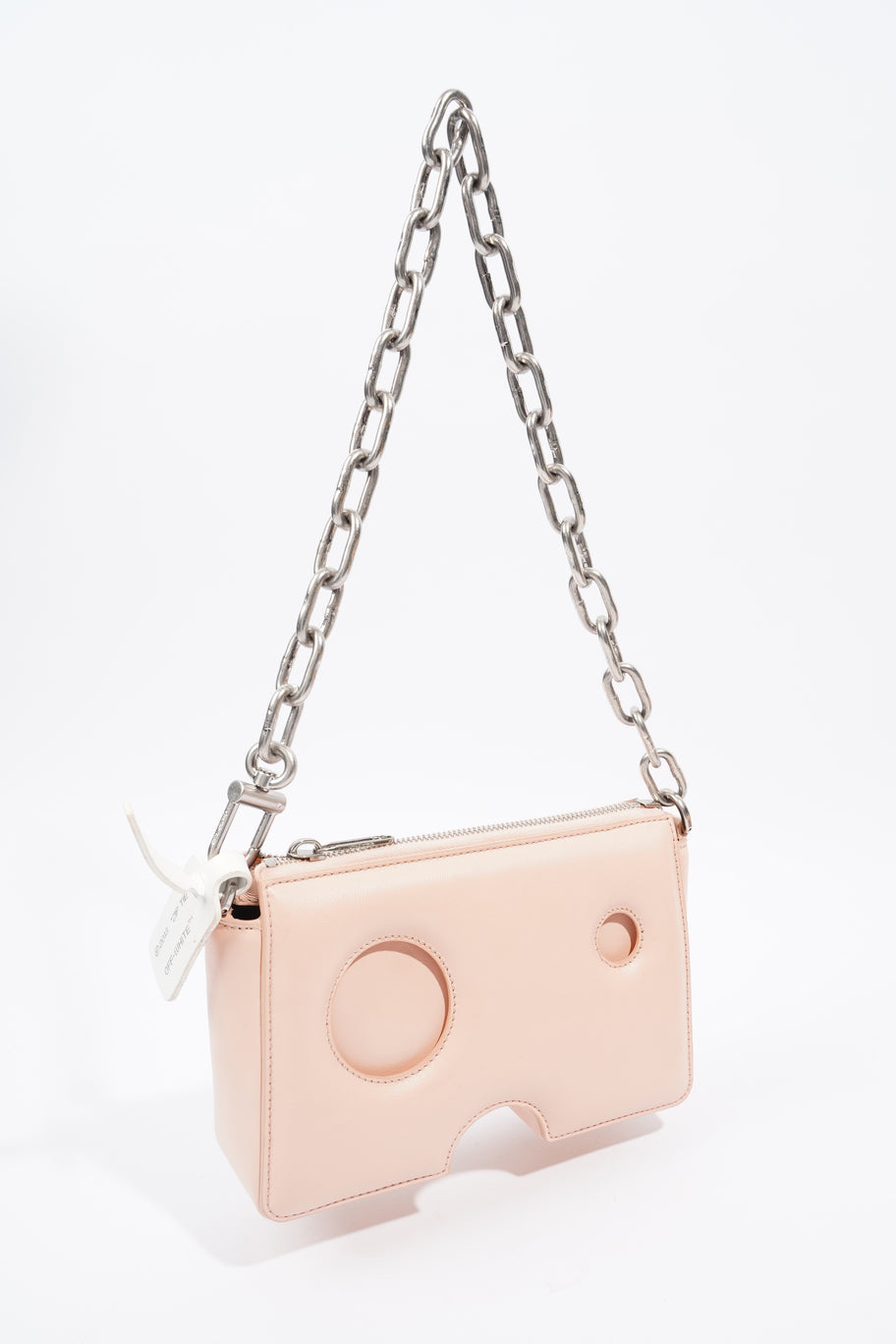 Burrow Zipped Pouch 20 Baby Pink Leather Image 7