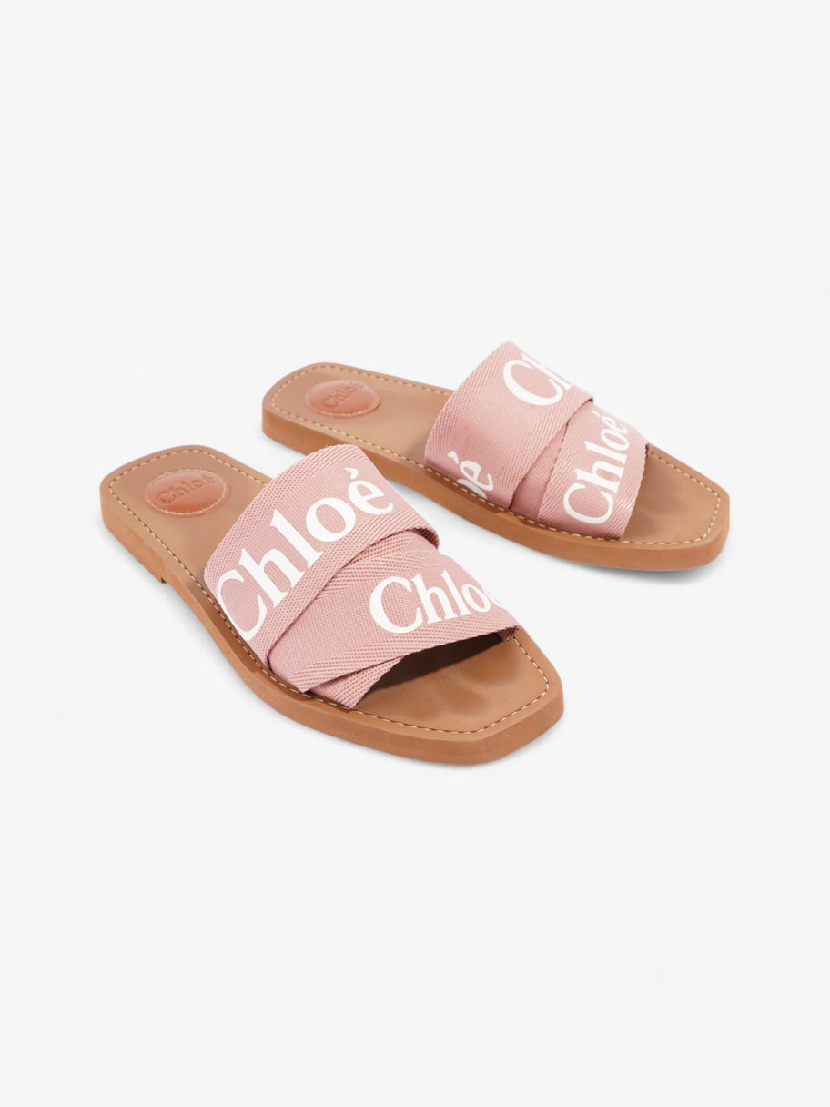 Chloe Woody Sandals Pink Canvas EU 38 UK 5 Image 2